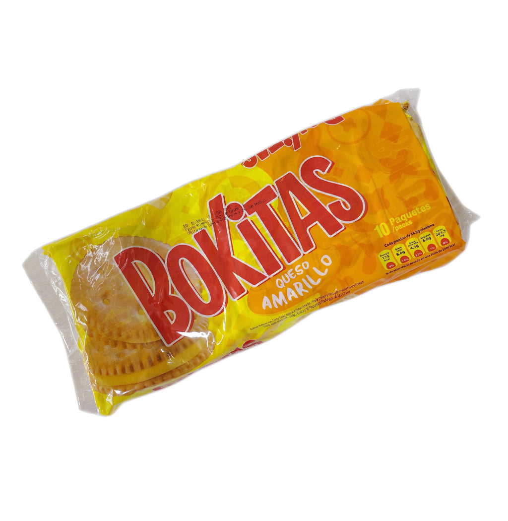 GALLETAS CON QUESO AMARILLO BOKITAS 362GR