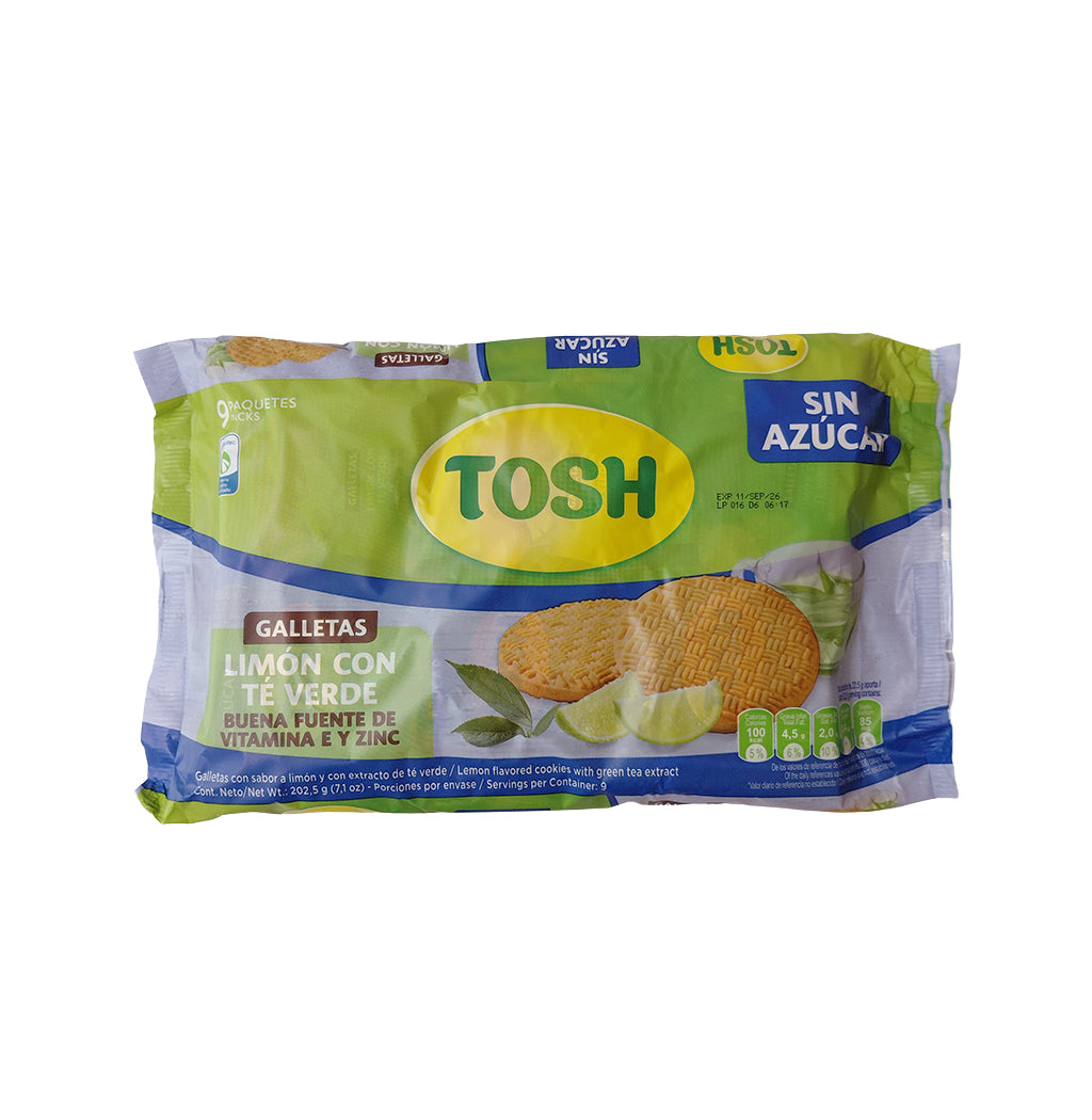 GALLETAS DE LIMON TE VERDE TOSH 202GR