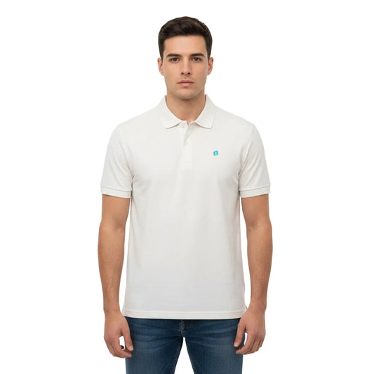 T-SHIRT POLO MANGA CORTA BLANCO HANG TEN