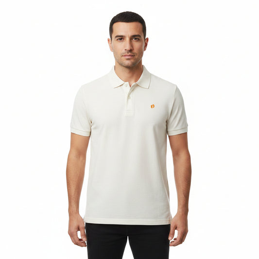T-SHIRT POLO MANGA CORTA BLANCO HUESO HANG TEN