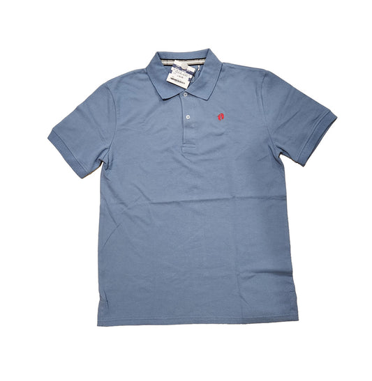 T-SHIRT POLO MANGA CORTA AZUL GRISÁCEO HANG TEN