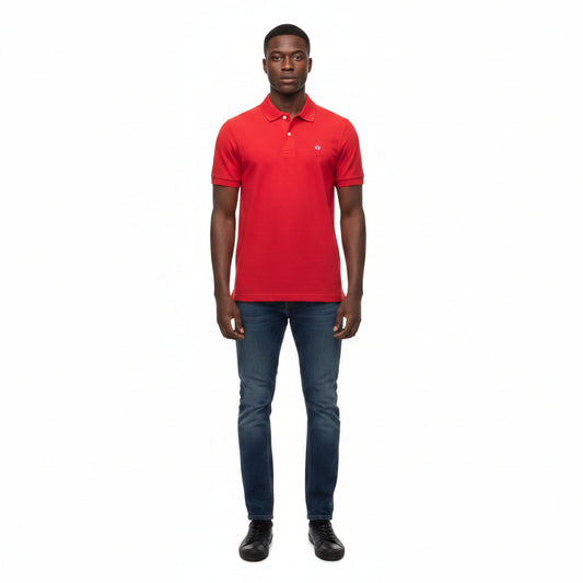 T-SHIRT POLO MANGA CORTA ROJO