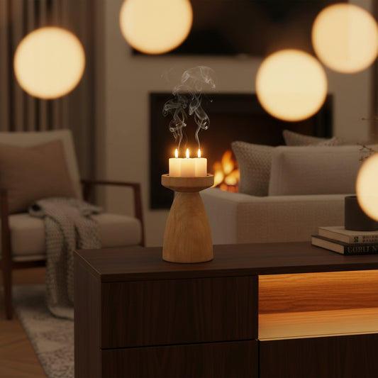 CANDELABRO DE MADERA