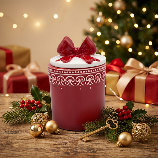 CANISTER DE CERÁMICA NAVIDEÑO
