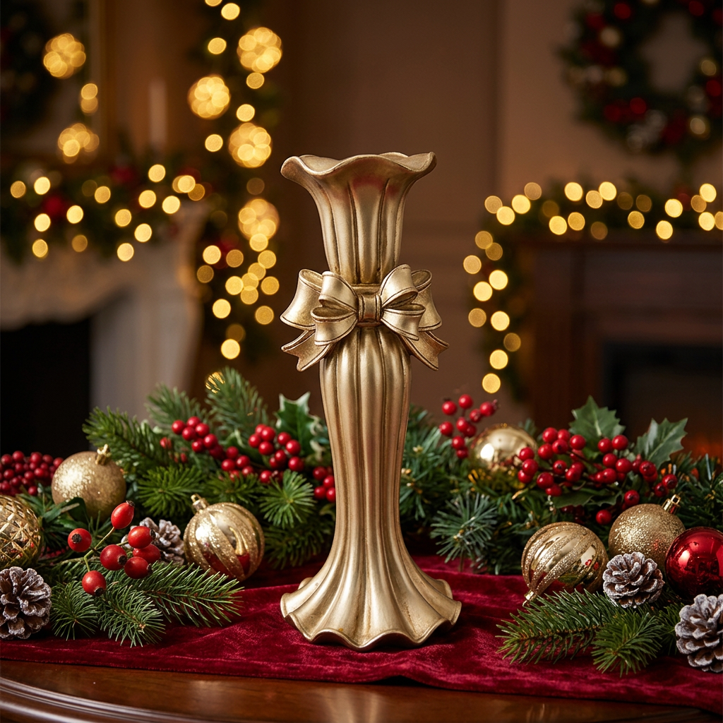 CANDELABRO ELEGANTE DORADO GRANDE