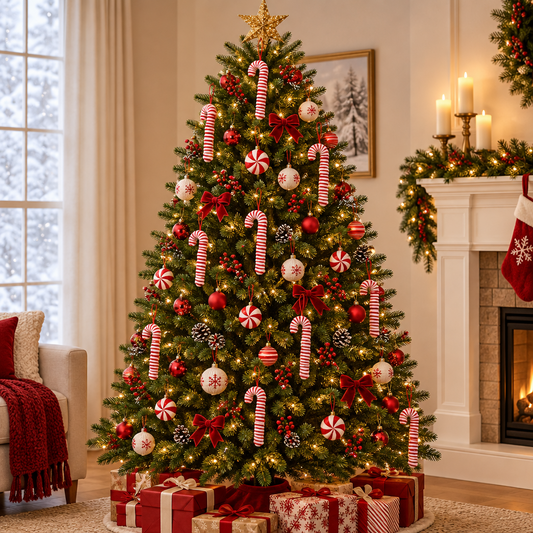 ADORNO DISEÑO DE BASTÓN PARA ÁRBOL