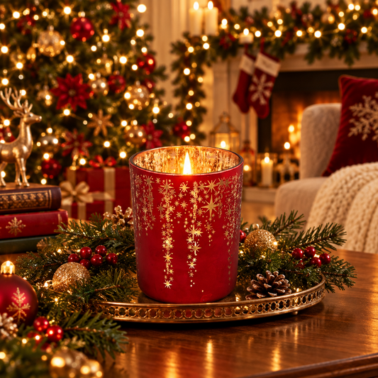 CANDELABRO ROJO NAVIDEÑO