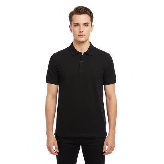 T-SHIRT POLO MANGA CORTA NEGRO
