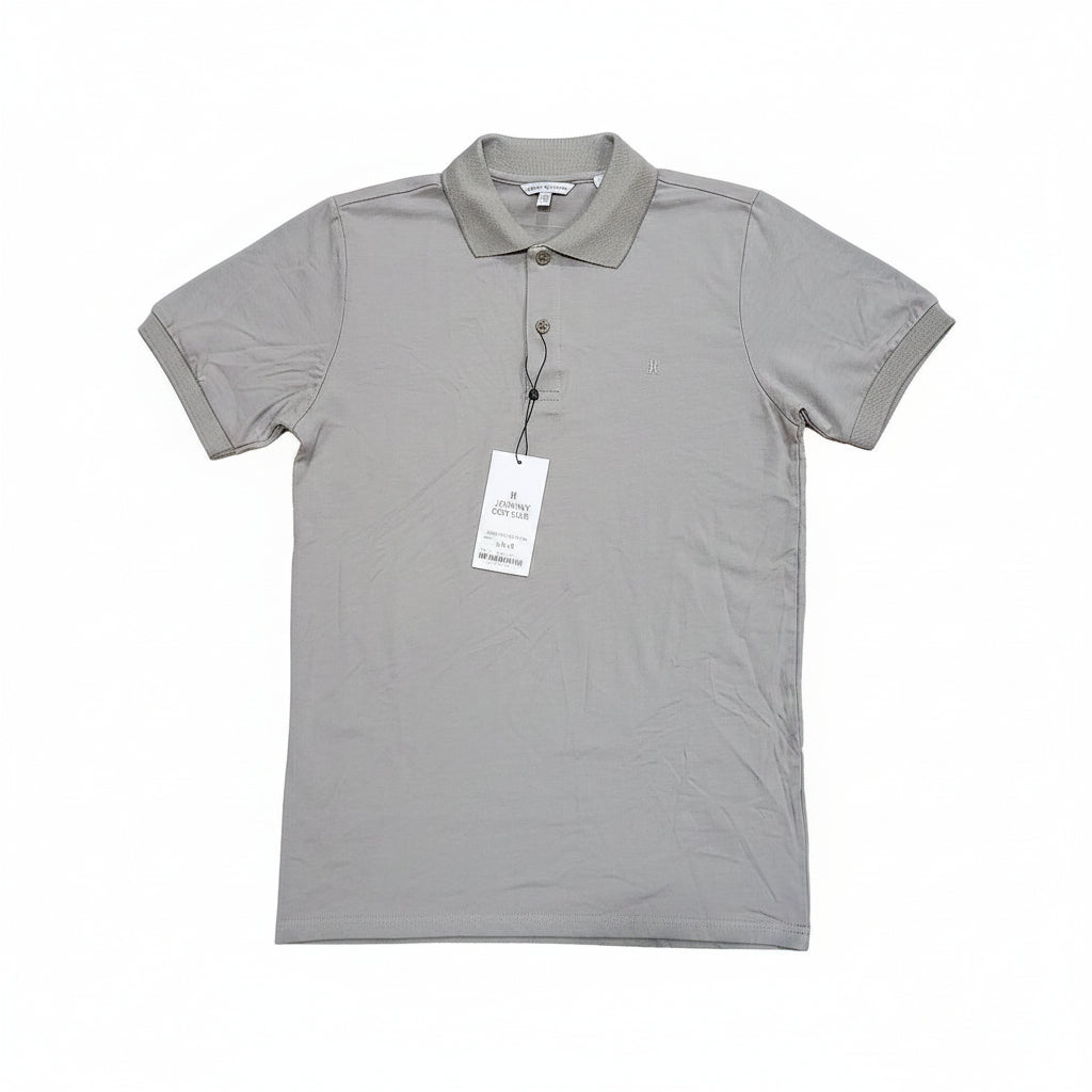 T-SHIRT POLO MANGA CORTA GRIS