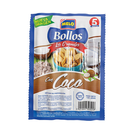 BOLLO DE MAIZ CON COCO MELO 1LB 5U