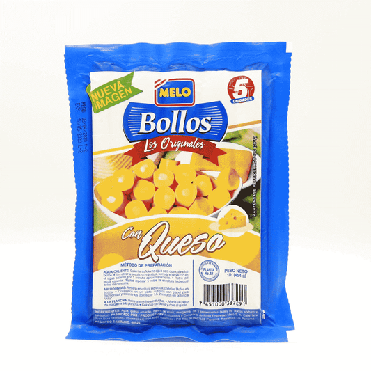 BOLLO DE MAIZ CON QUESO MELO 1LB 5U