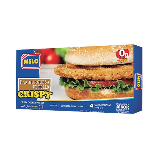HAMBURGUESA DE POLLO CRISPY MELO 400GR