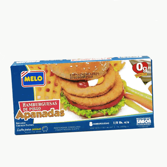 HAMBURGUESA DE POLLO APANADAS 454GR
