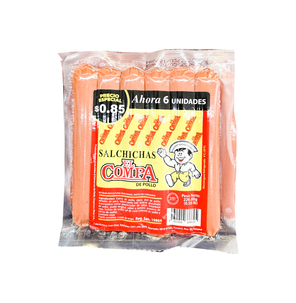 SALCHICHA EL COMPA POLLO 0.50LB