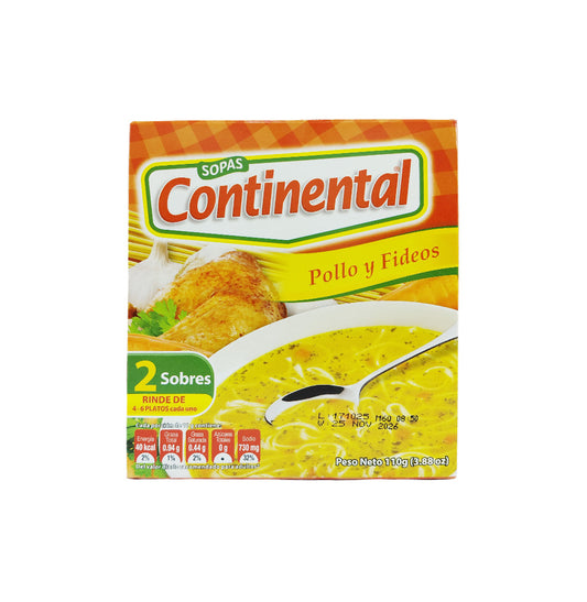 SOPA POLLO FIDEO CONTINENTAL 110GR