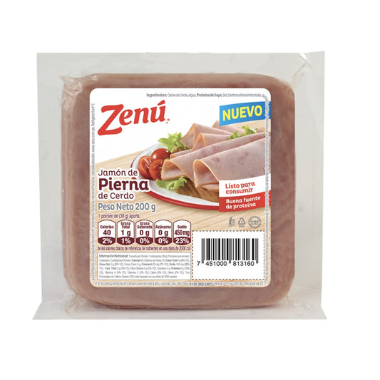 JAMON DE PIERNA DE CERDO ZENU 200GR