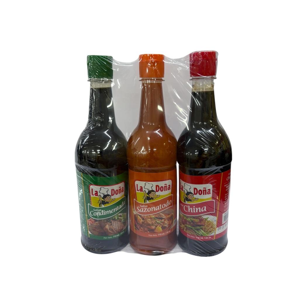 3PK SALSA LA DOÑA 24OZ