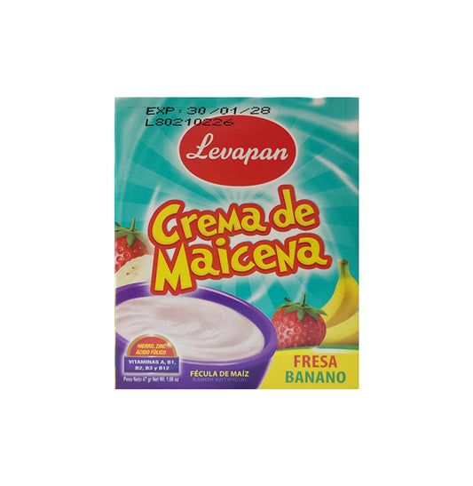 CREMA DE MAICENA FRESA/BANANO LEVAPAN 47GR