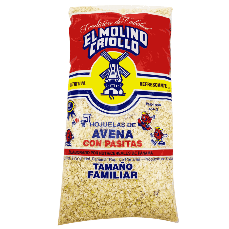 AVENA HOJUELA PASITA MOLIDO CRIOLLO 454GR