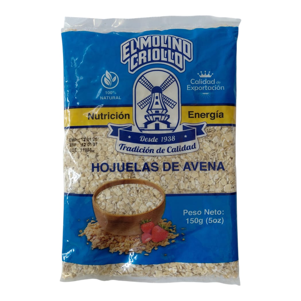 AVENA HOJUELA MOLINO CRIOLLO 150GR