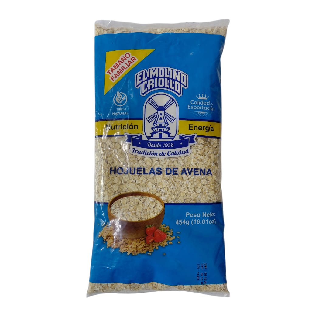 AVENA HOJUELA MOLINO CRIOLLO 454GR