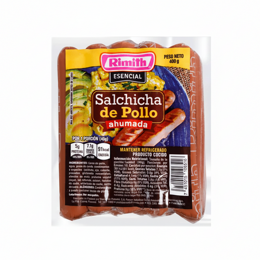 SALCHICHA AHUMADA DE POLLO RIMITH 400GR
