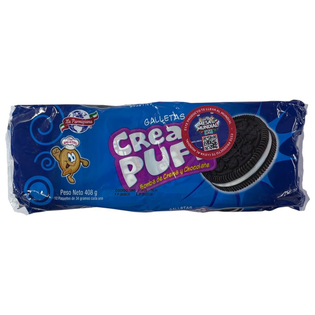 12PACK GALLETA CREAM PUFF LAPARMIGIANA 408GRR