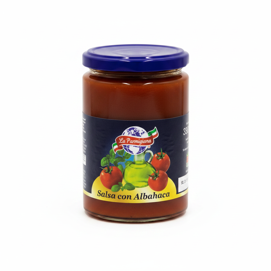 SALSA DE TOMATE ALBAHACA LA PARMIGINA 330GR