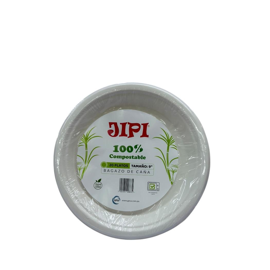 PLATOS COMPOSTABLES JIPI #9 20U