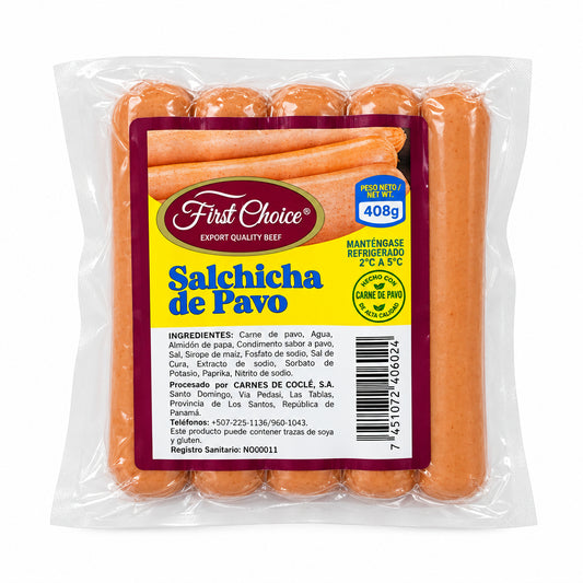 SALCHICHA DE PAVO FIRST CHOICE 408GR