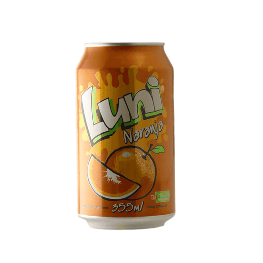 GASEOSA DE NARANJA LATA LUNI 355ML
