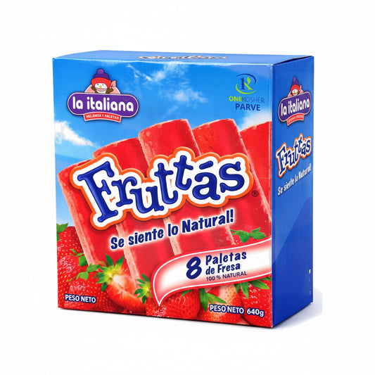 PALETA DE FRESA EN CAJA 8U