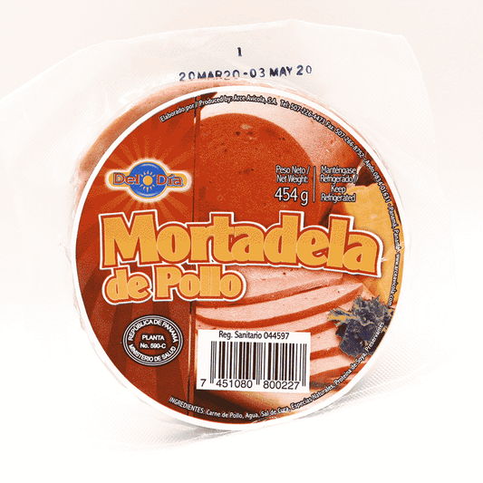 MORTADELA DE POLLO DEL DIA 454GR