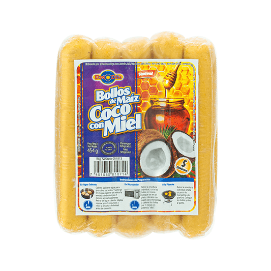 BOLLO DE MAIZ COCO Y MIEL DEL DIA 454GR