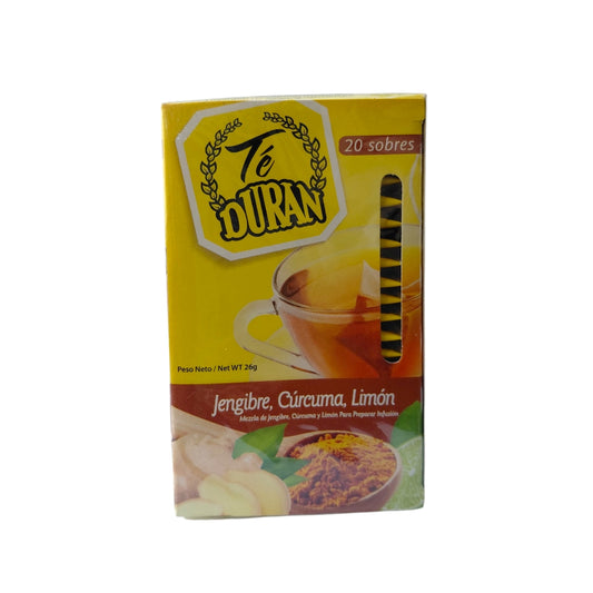 TE JENGIBRE CURCUMA LIMON DURAN 20U