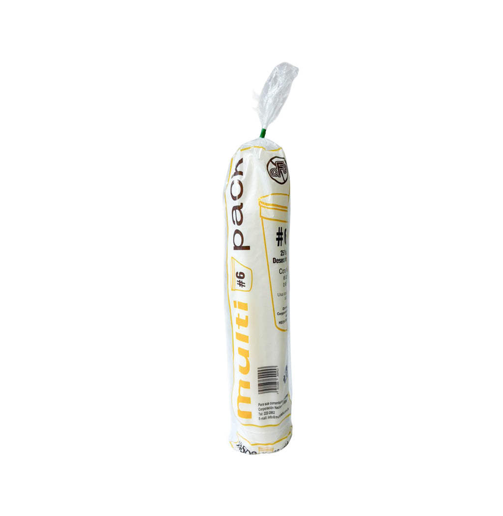 VASOS DESECHABLES MULTIPACK 6OZ 25U