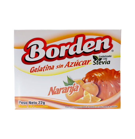 GELATINA NARANJA SIN AZUCAR BORDEN 22GR
