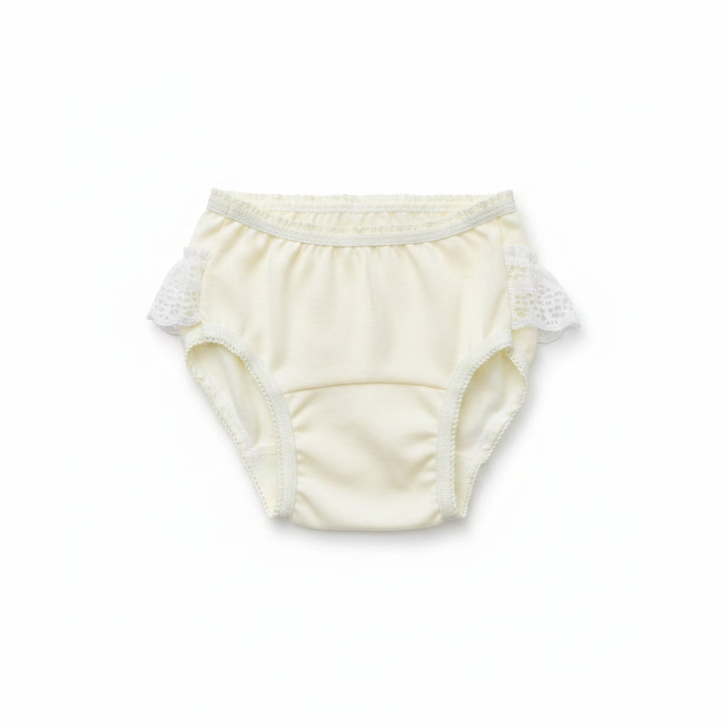 PANTY DE BEBÉ ENCAJE Y ALGODÓN