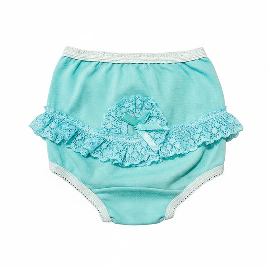 PANTY DE BEBÉ ENCAJE Y ALGODÓN UN LAZO CRISDAN