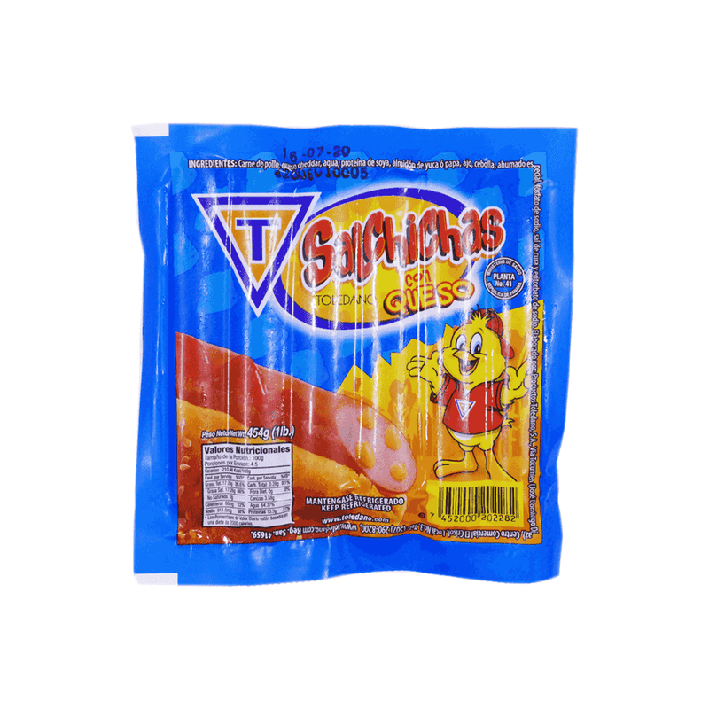 SALCHICHAS CON QUESO TOLEDANO 1LB