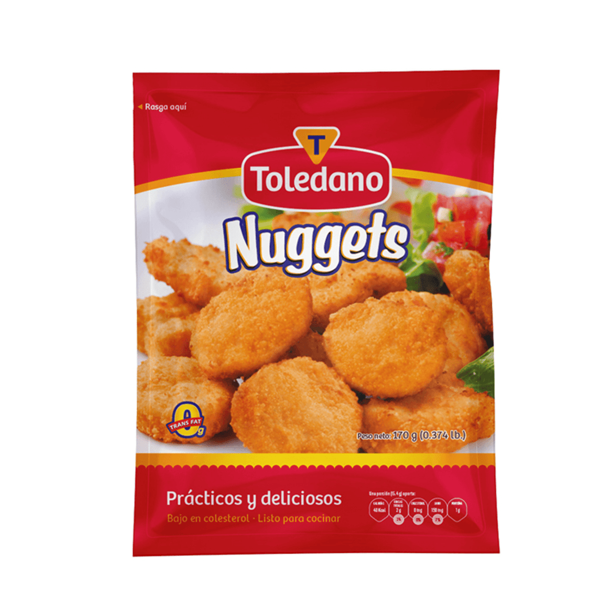 NUGGETS DE POLLO REGULAR TOLEDANO 170GR
