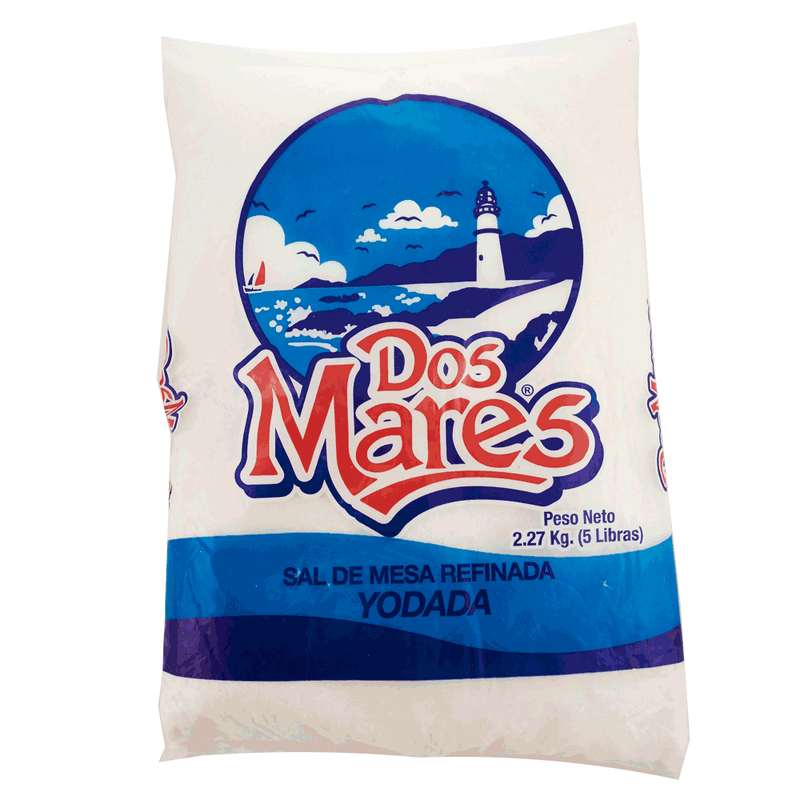 SAL DE MESA REFINADA YOD DOS MARES 5LB