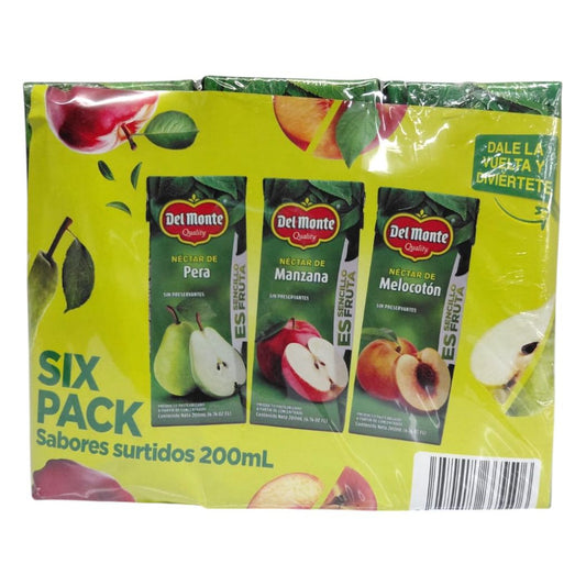 6PACK NECTAR SURTIDO DEL MONTE 200ML
