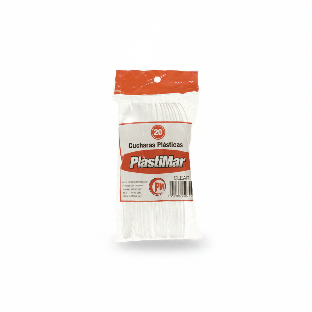 CUCHARAS TRANSPARENTE 20U