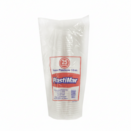 VASO PLÁSTICOS 10OZ 25U
