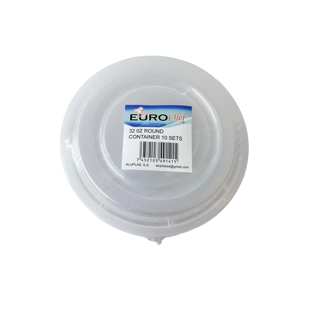 ENVASE REDONDO CON TAPA 32OZ 24U