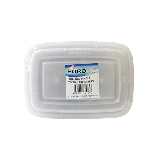 ENVASE RECTANGULAR CON TAPA 38OZ 10U