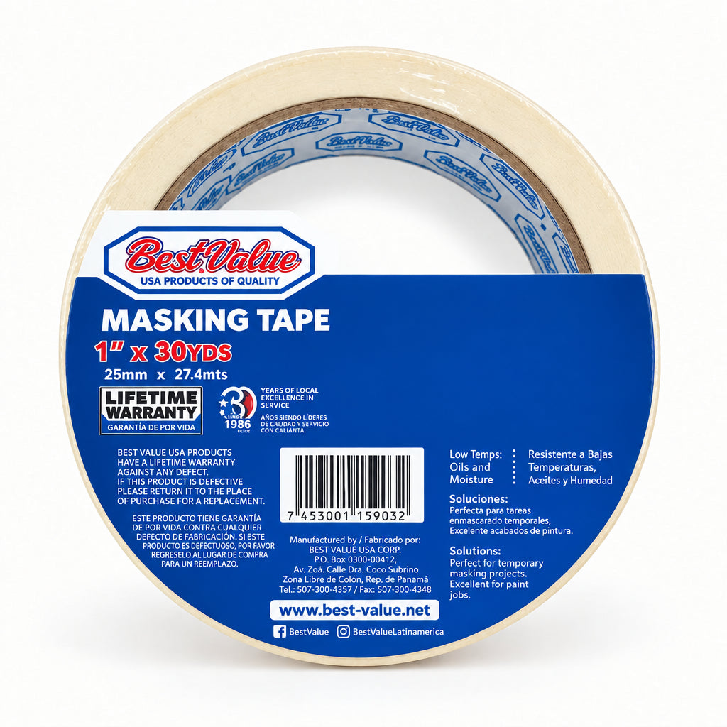 CINTA MASKING TAPE BEST VALUE 1 30YDS