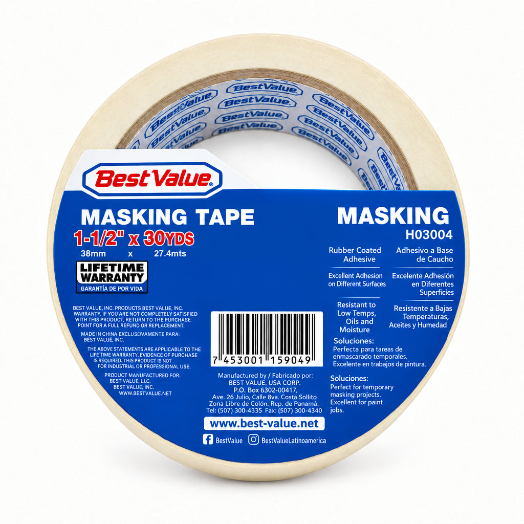 MASKING TAPE 1 1/2 30YDS BEST VALUE