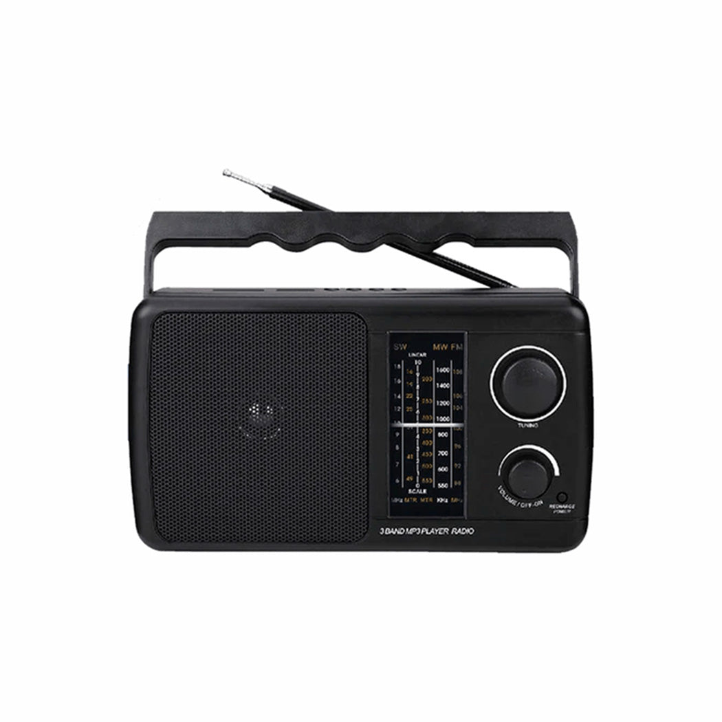 RADIO PORTATIL USB 3 BAND MP3 PLAYER